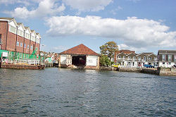The historic Clare Lallow boat shed