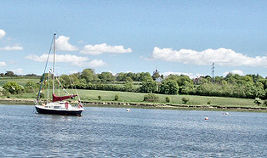 Opposite Medham Lake, Whippingham church 